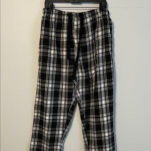 Followme: Plaid  non gender Pajama Pants - Black and White. Flannel. NWT.